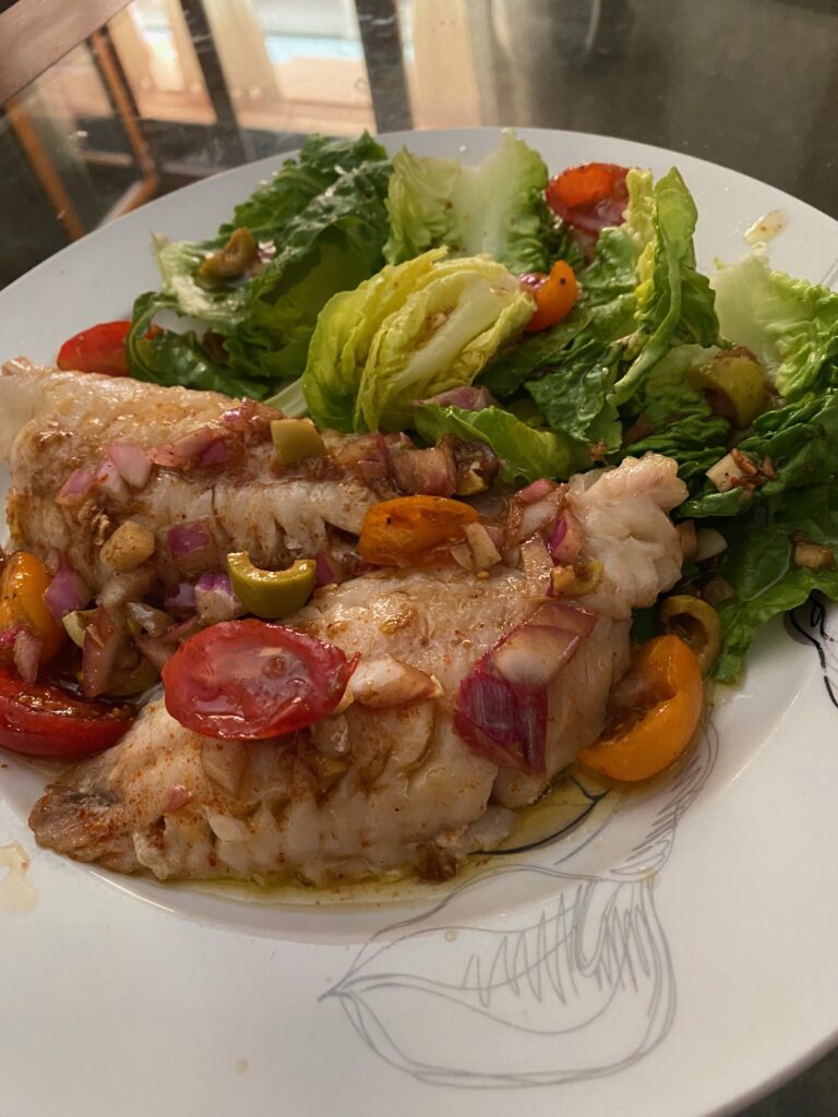 Filets de rouget barbet sauce vierge