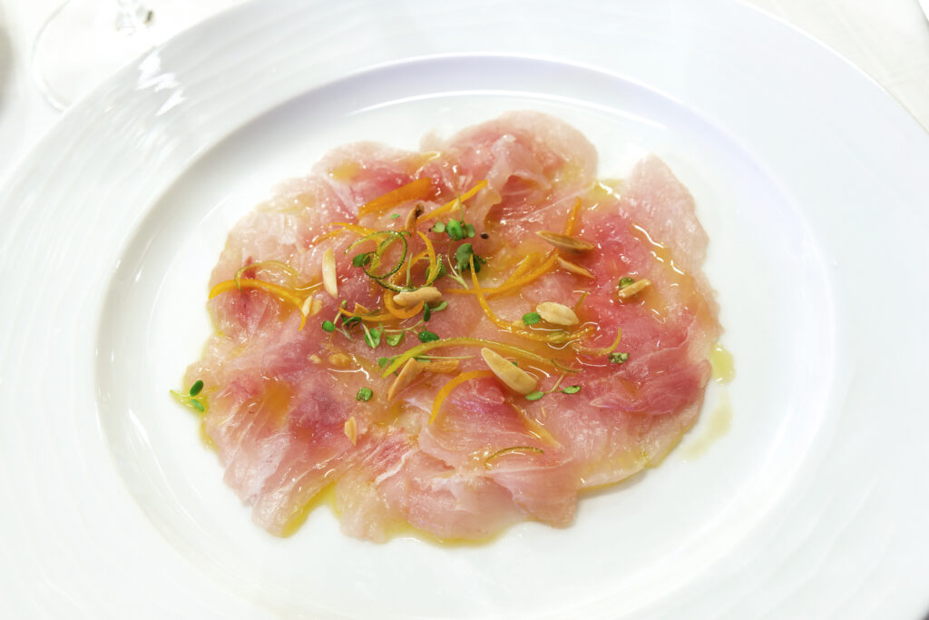 Carpaccio De Lotte Au Vinaigre D'agrumes